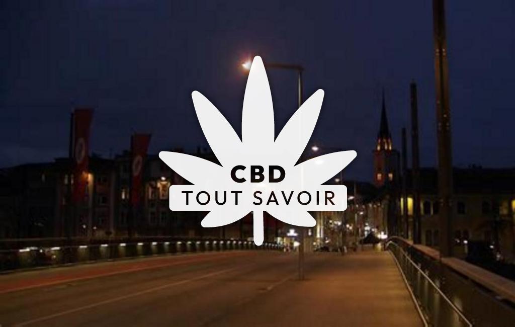 Village à Villing avec feuille Cannabis CBD
