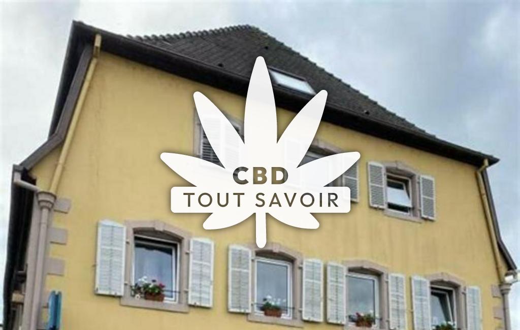 Village à Abreschviller avec feuille Cannabis CBD