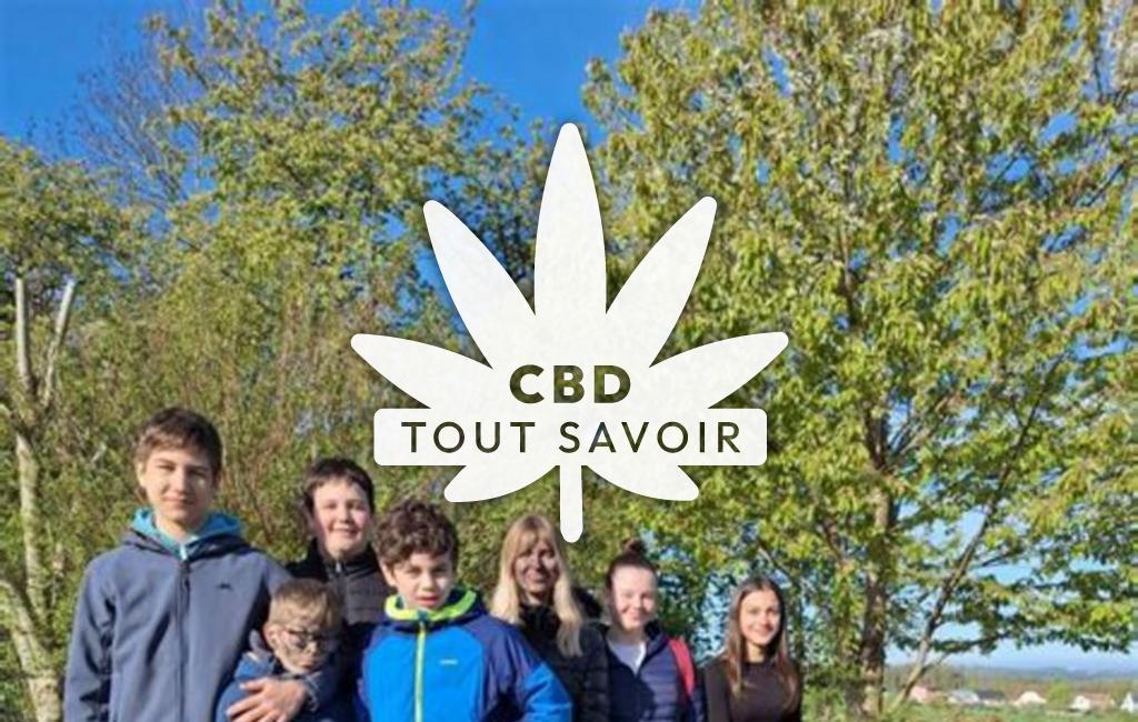 Village à Brouderdorff avec feuille Cannabis CBD
