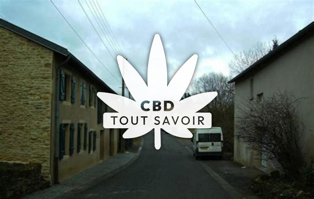 Village à Basse-Rentgen avec feuille Cannabis CBD