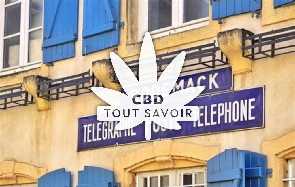 Village à Rodemack avec feuille Cannabis CBD