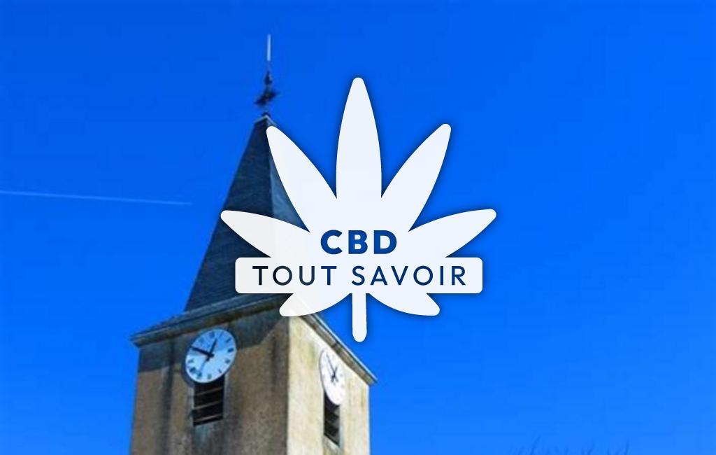 Village à Chanville avec feuille Cannabis CBD