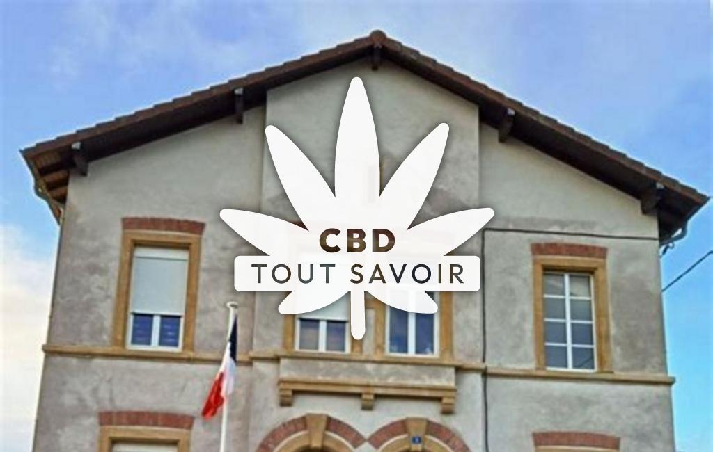 Village à Tragny avec feuille Cannabis CBD