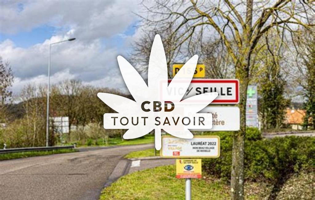 Village à Aboncourt-sur-Seille avec feuille Cannabis CBD