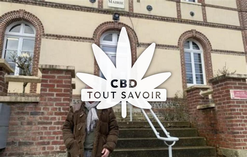 Village à Morville-sur-Nied avec feuille Cannabis CBD
