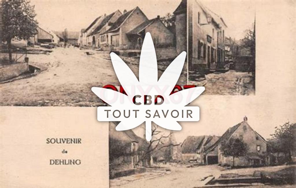 Village à Folkling avec feuille Cannabis CBD