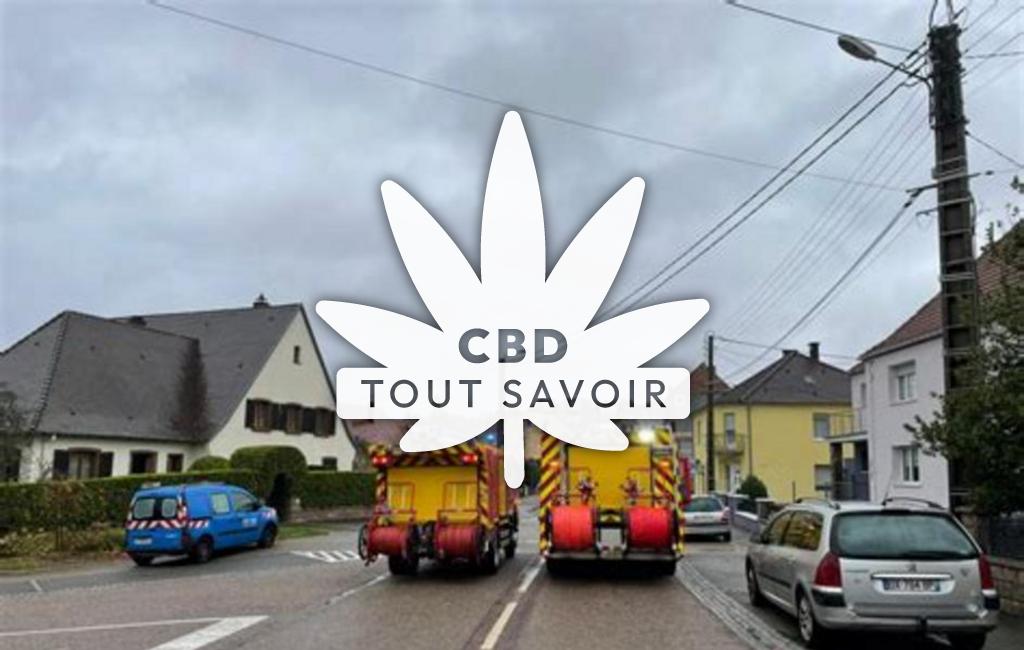 Village à Lemberg avec feuille Cannabis CBD