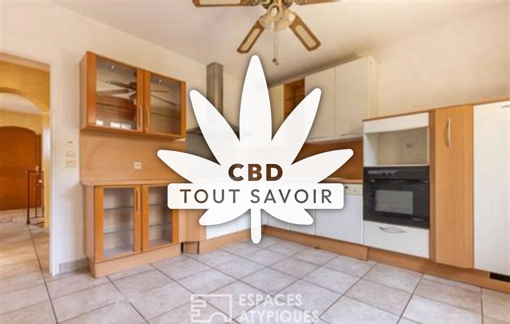 Village à Ogy-Montoy-Flanville avec feuille Cannabis CBD