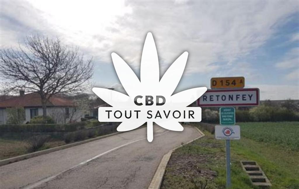 Village à Retonfey avec feuille Cannabis CBD