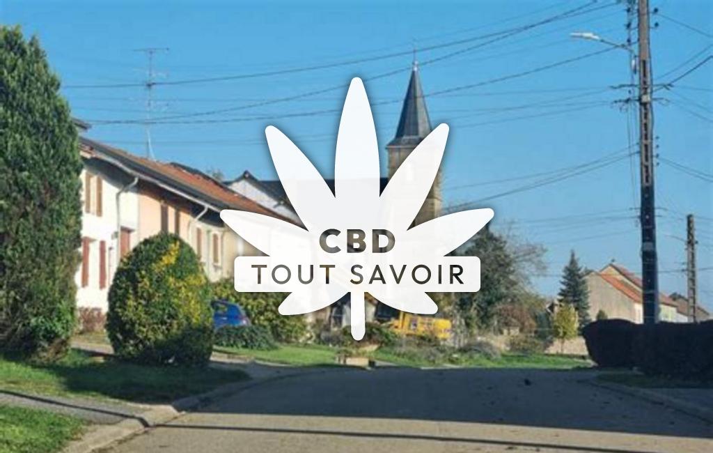 Village à Erstroff avec feuille Cannabis CBD