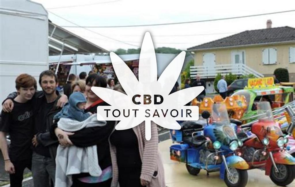 Village à Fremestroff avec feuille Cannabis CBD