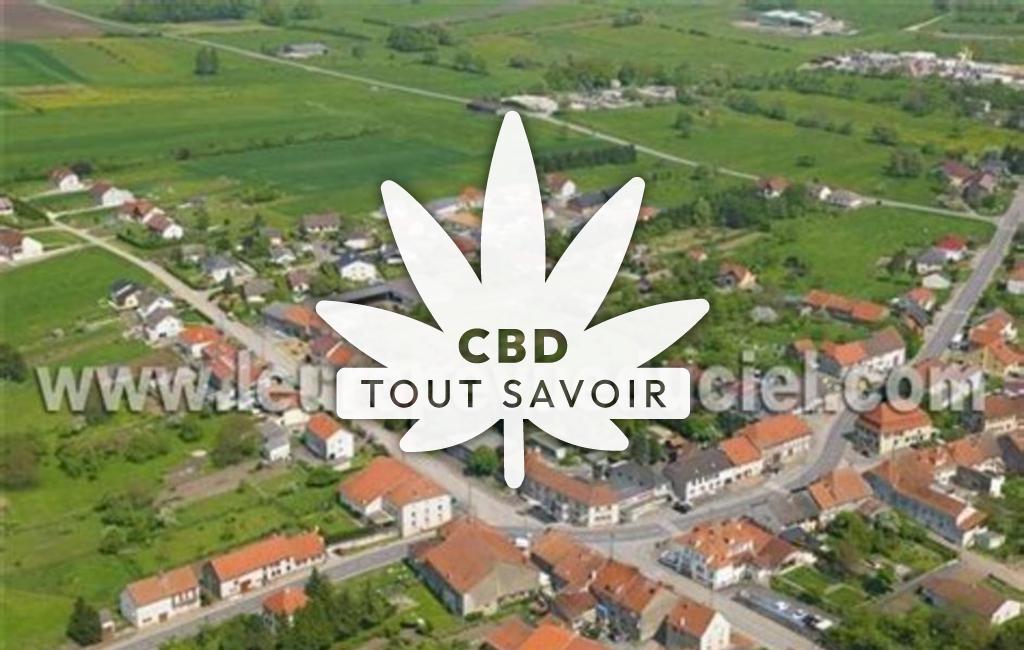 Village à Hellimer avec feuille Cannabis CBD