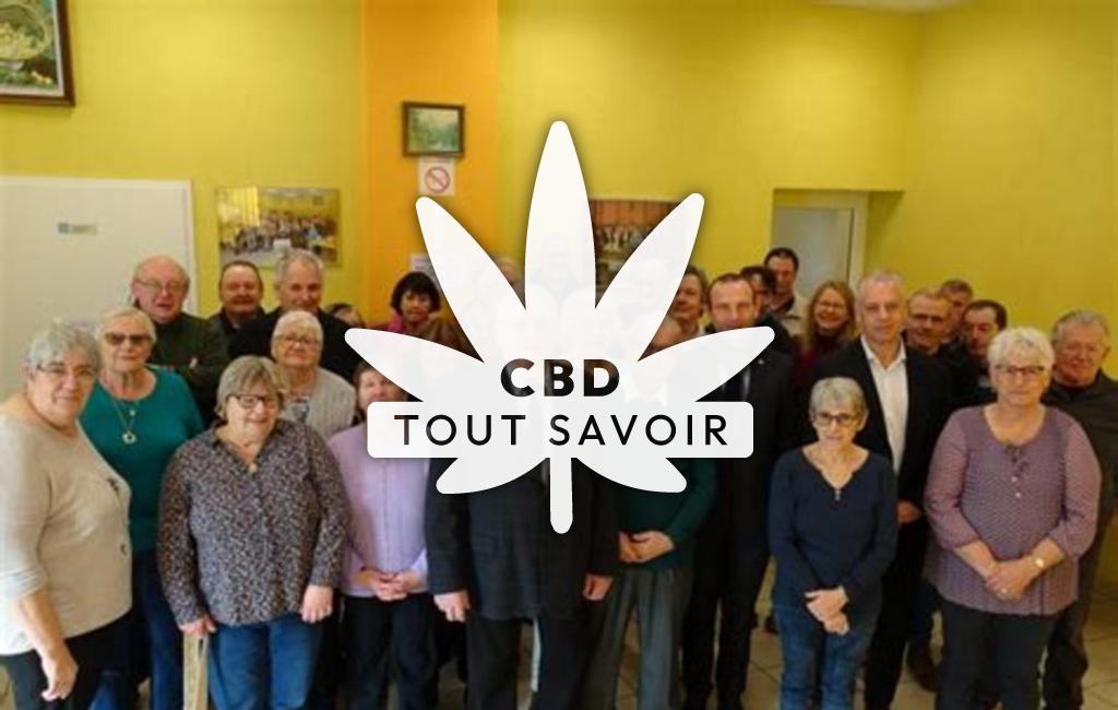 Village à Givrycourt avec feuille Cannabis CBD