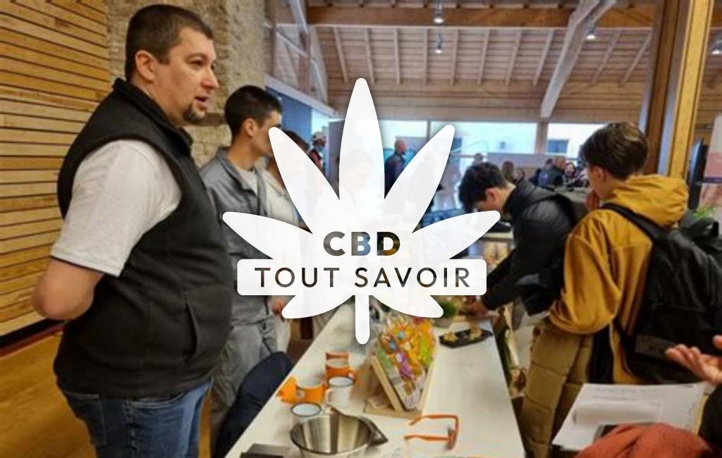 Village à Nelling avec feuille Cannabis CBD