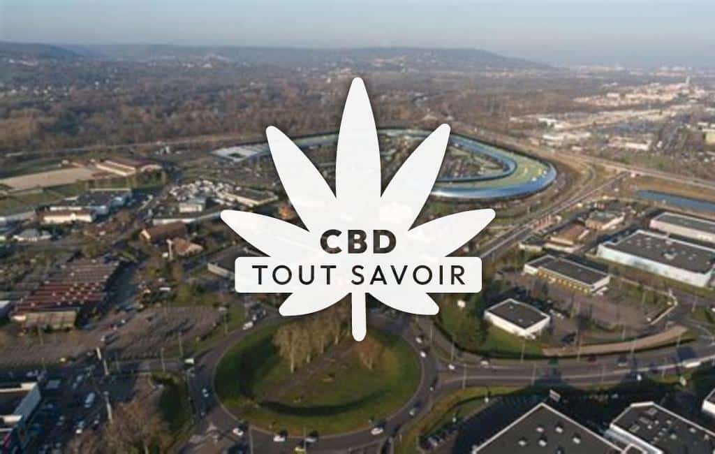 Village à Augny avec feuille Cannabis CBD