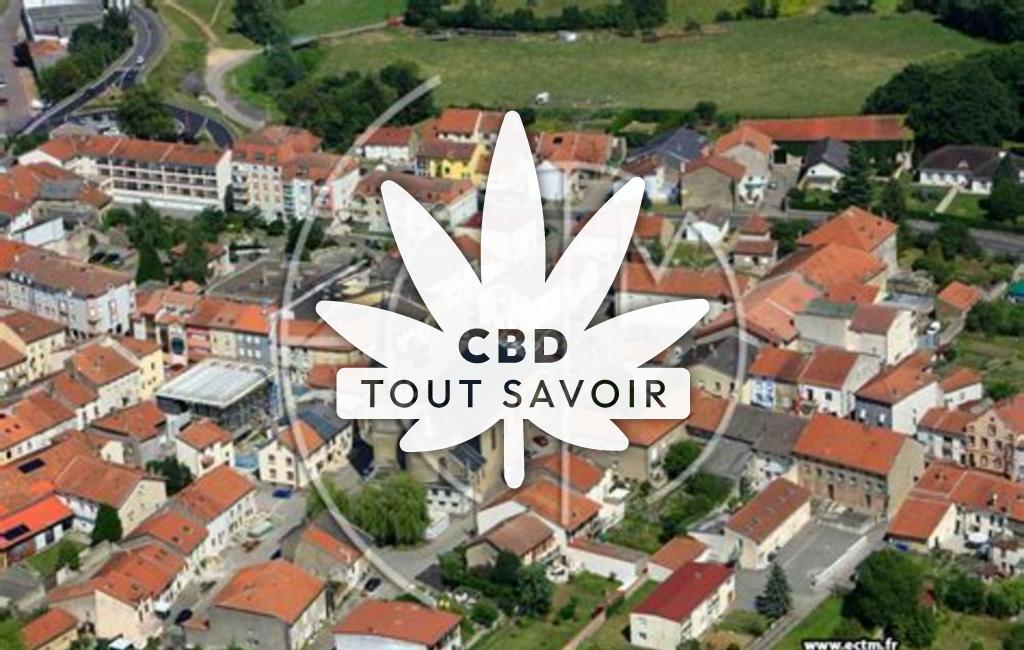 Village à Elvange avec feuille Cannabis CBD