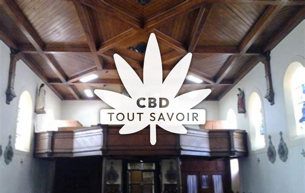 Village à Tressange avec feuille Cannabis CBD