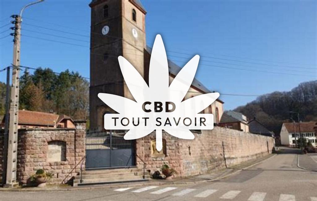 Village à Walschbronn avec feuille Cannabis CBD