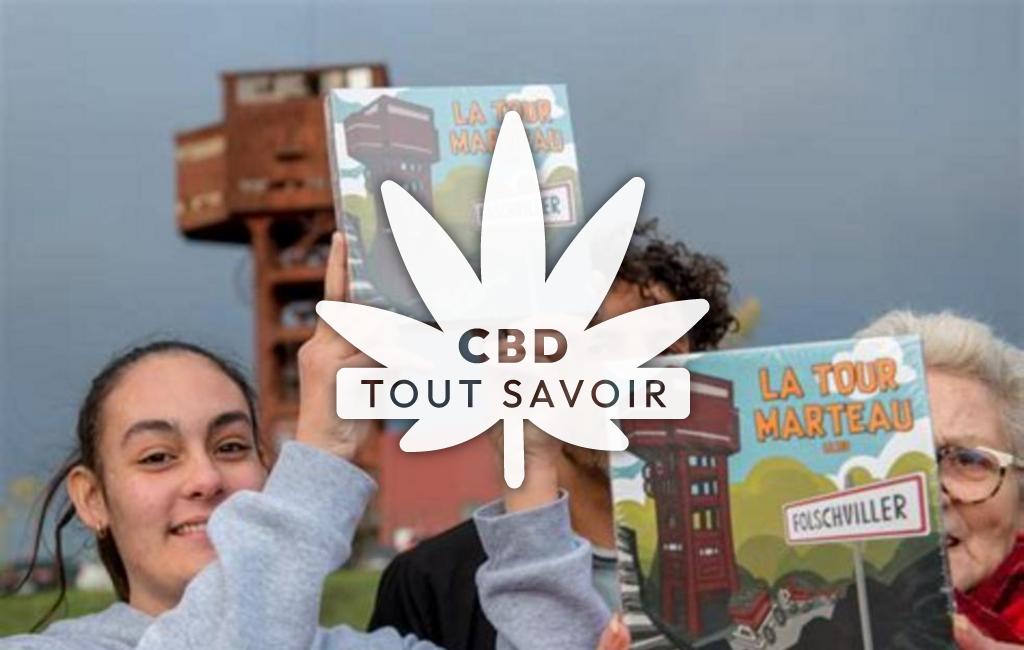 Village à Folschviller avec feuille Cannabis CBD