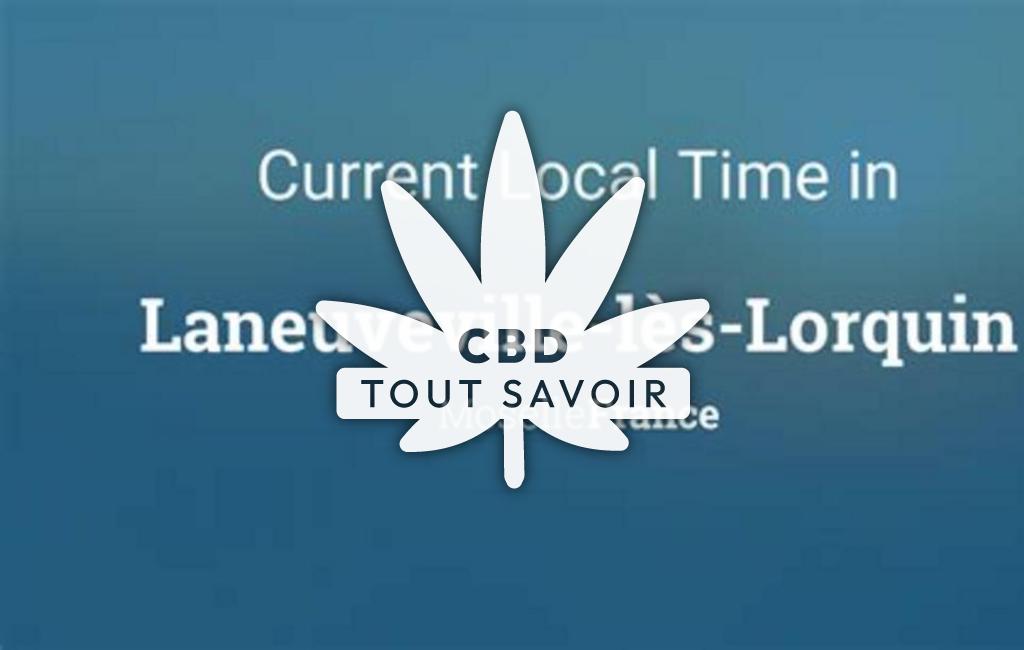 Village à Laneuveville-les-Lorquin avec feuille Cannabis CBD