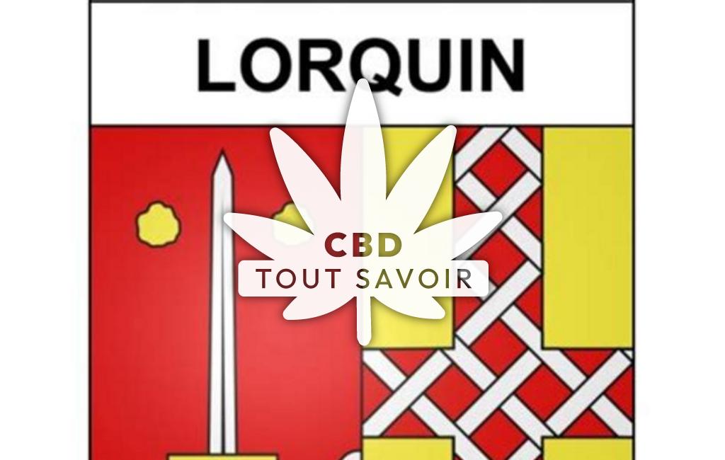 Village à Lorquin avec feuille Cannabis CBD