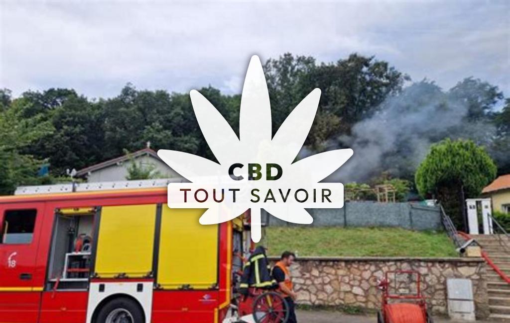 Village à Cocheren avec feuille Cannabis CBD