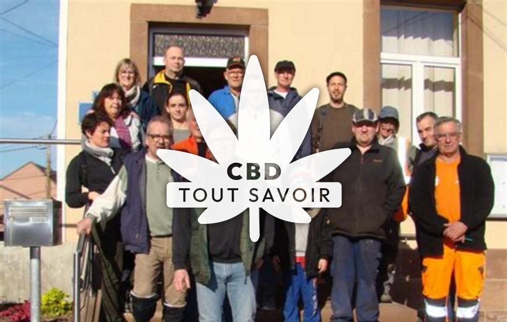 Village à Hultehouse avec feuille Cannabis CBD