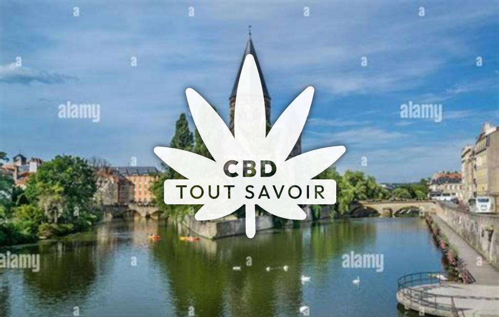 Village à Neufmoulins avec feuille Cannabis CBD