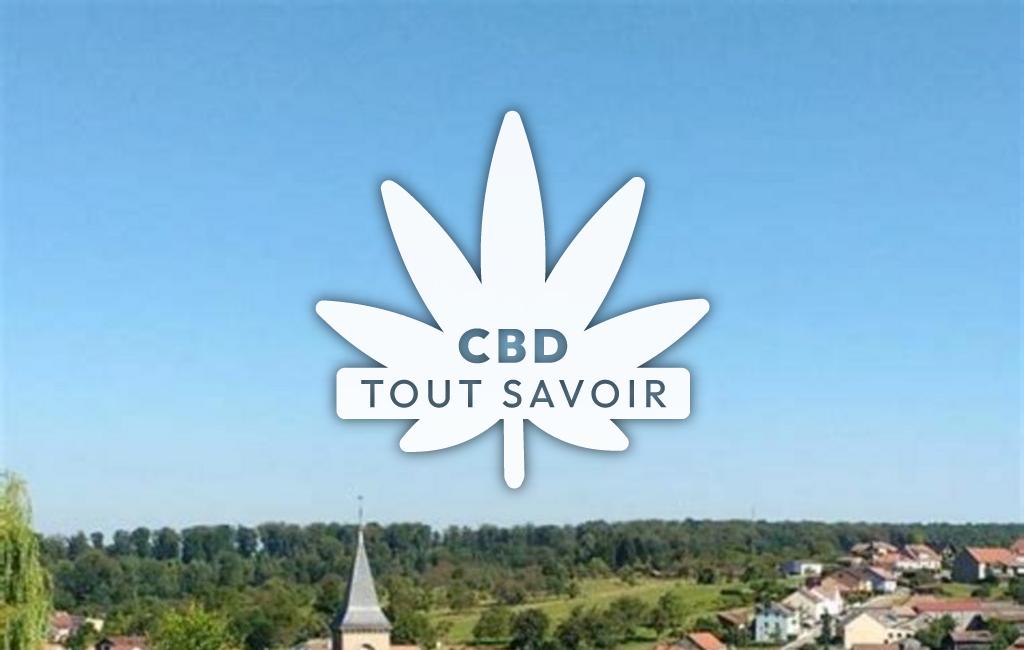 Village à Hartzviller avec feuille Cannabis CBD