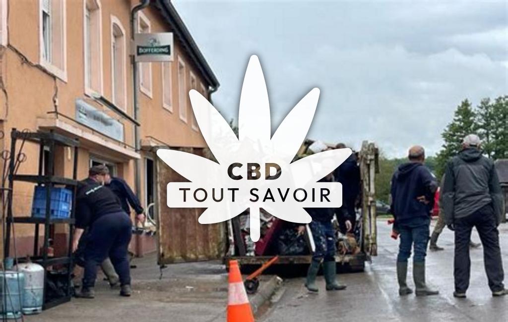Village à Kedange-sur-Canner avec feuille Cannabis CBD