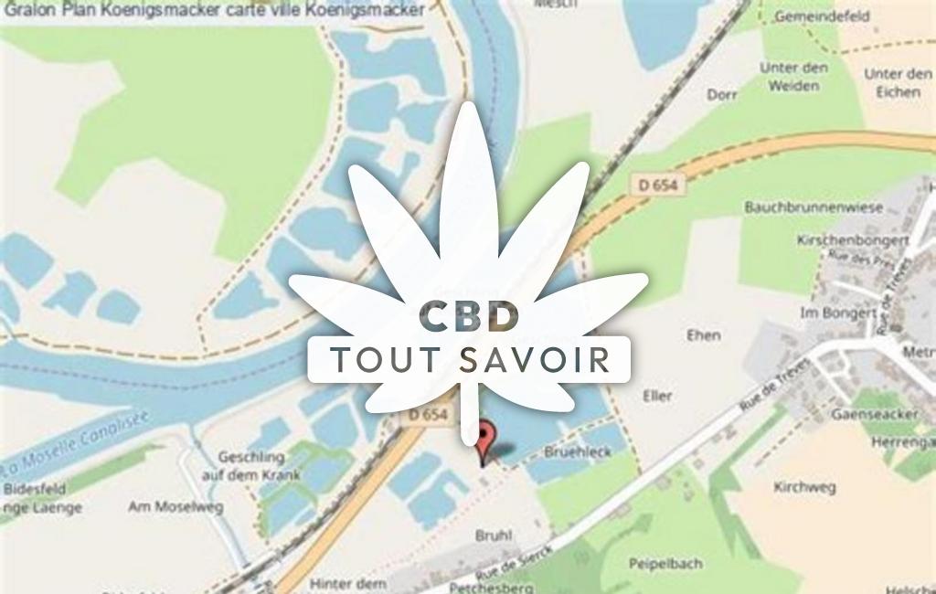 Village à Koenigsmacker avec feuille Cannabis CBD