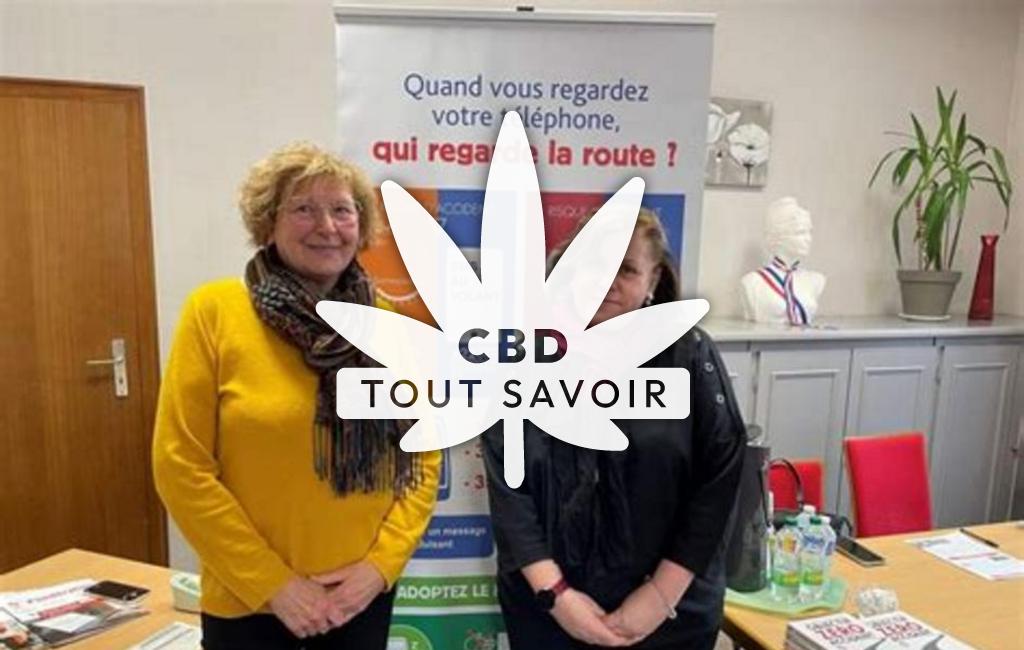 Village à Diebling avec feuille Cannabis CBD