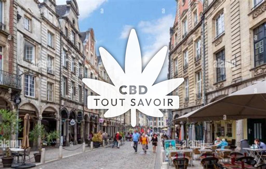 Village à Arras avec feuille Cannabis CBD