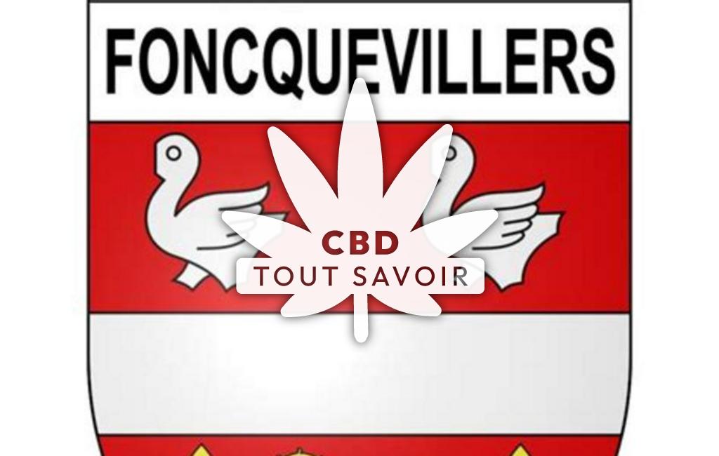 Village à Foncquevillers avec feuille Cannabis CBD