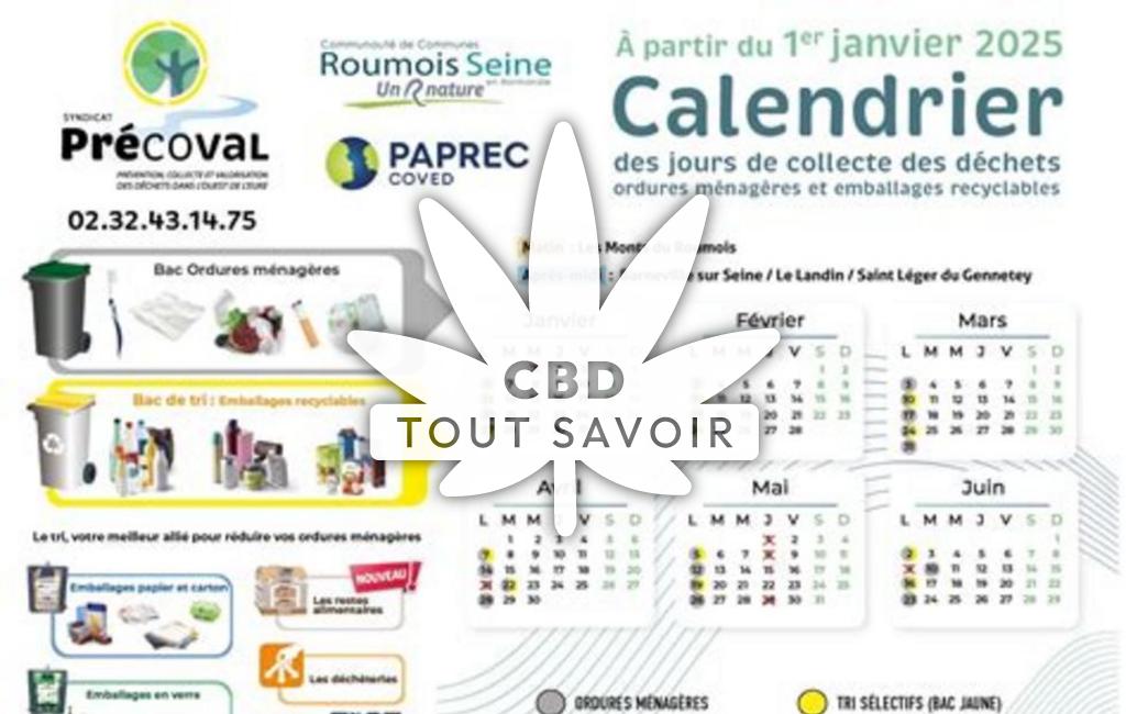 Village à Corbehem avec feuille Cannabis CBD