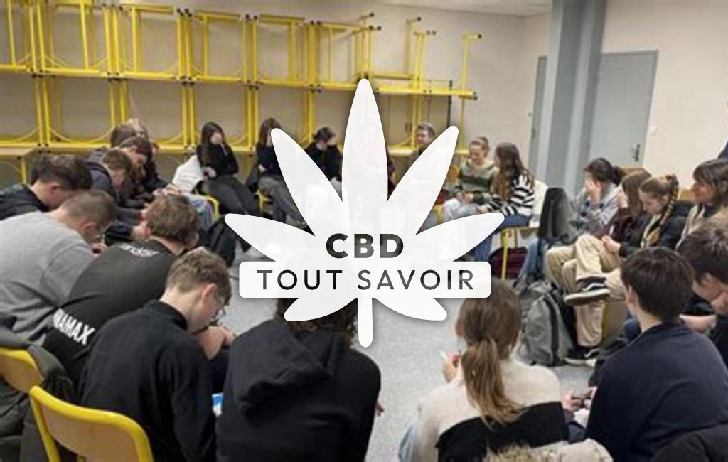 Village à Norrent-Fontes avec feuille Cannabis CBD