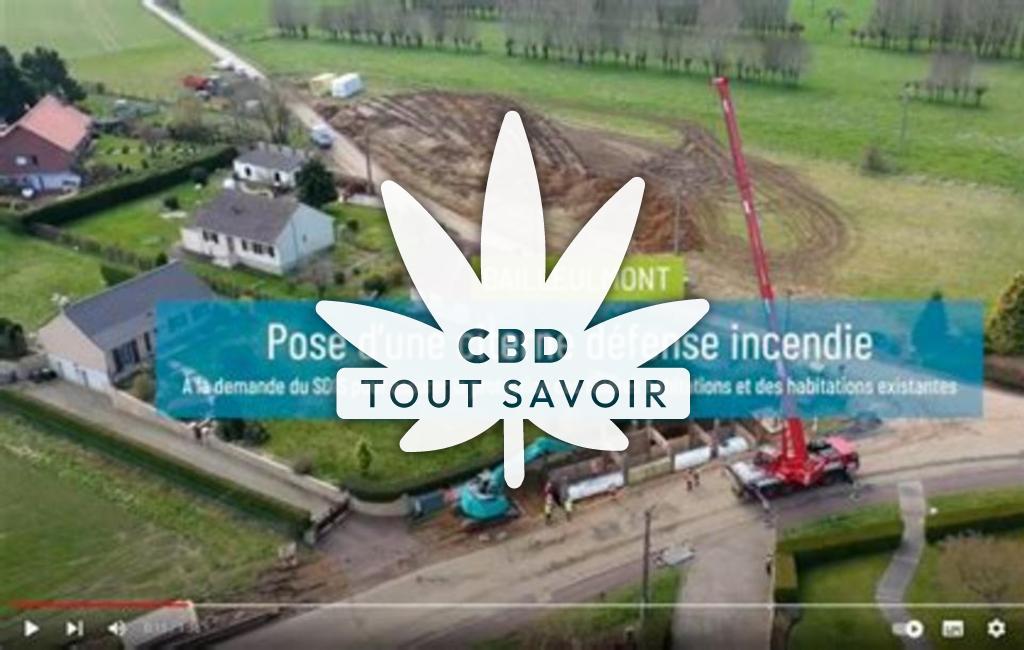 Village à Bailleulmont avec feuille Cannabis CBD