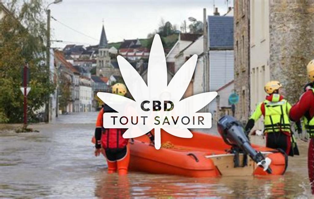 Village à Barastre avec feuille Cannabis CBD