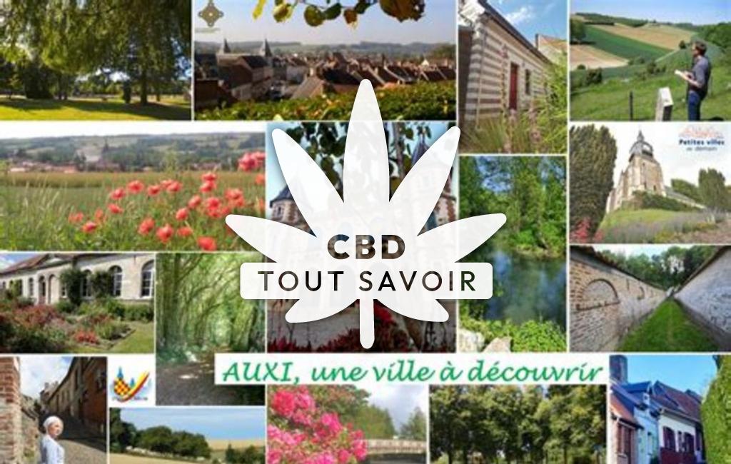 Village à Aubin-Saint-Vaast avec feuille Cannabis CBD