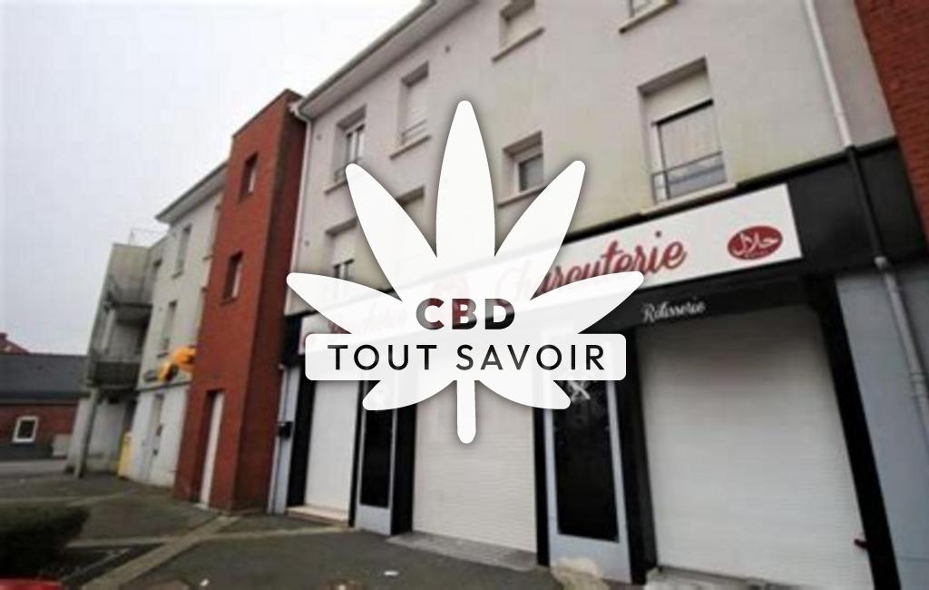 Village à Evin-Malmaison avec feuille Cannabis CBD