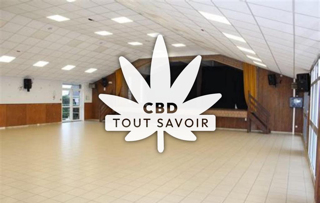 Village à Boiry-Notre-Dame avec feuille Cannabis CBD