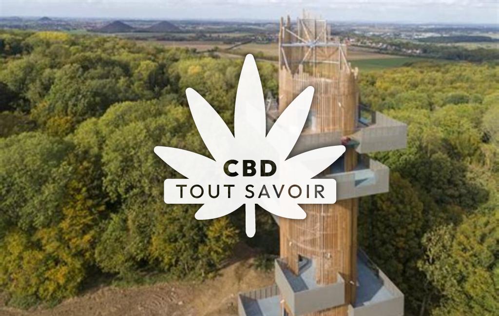 Village à Etaing avec feuille Cannabis CBD