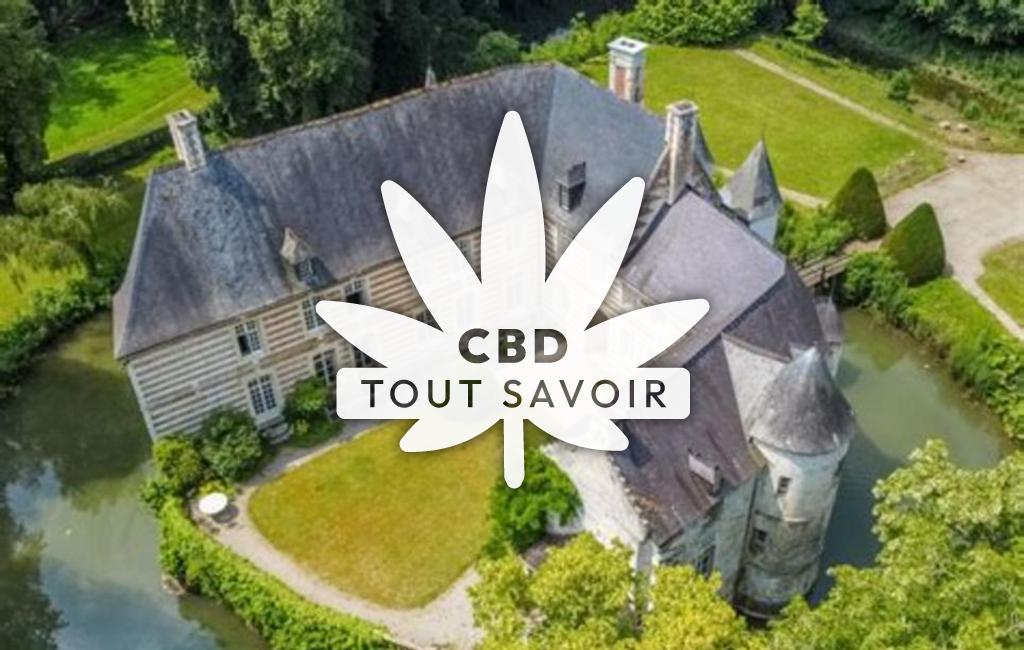 Village à Estree avec feuille Cannabis CBD