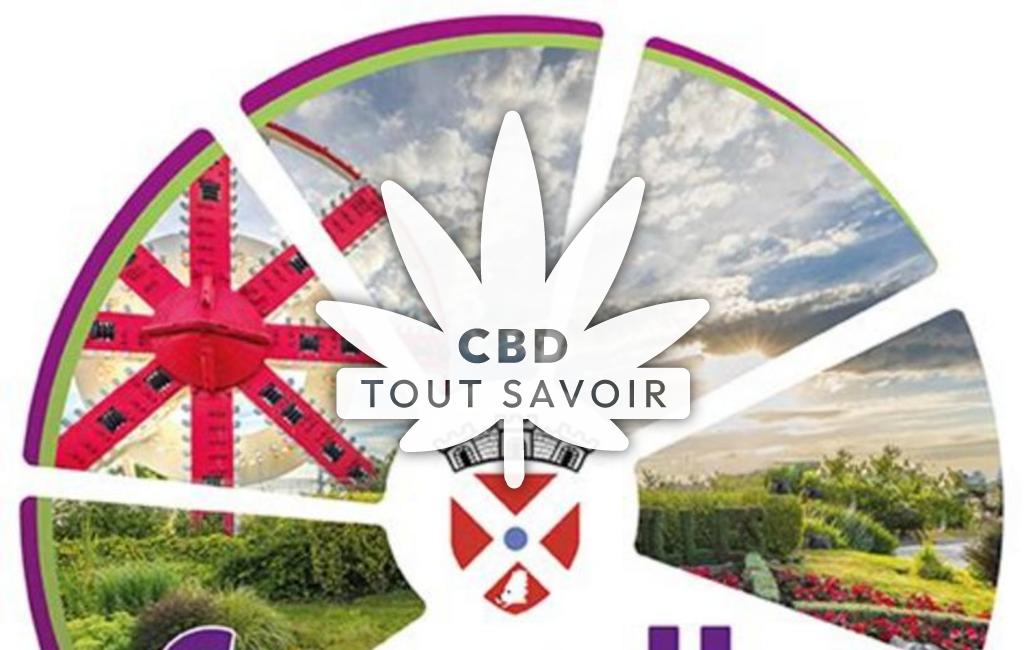 Village à Coquelles avec feuille Cannabis CBD