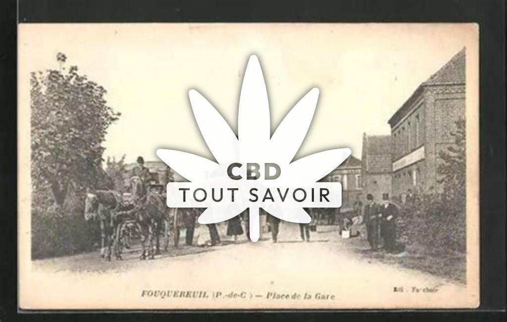 Village à Fouquereuil avec feuille Cannabis CBD