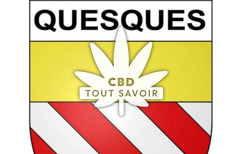 Village à Quesques avec feuille Cannabis CBD