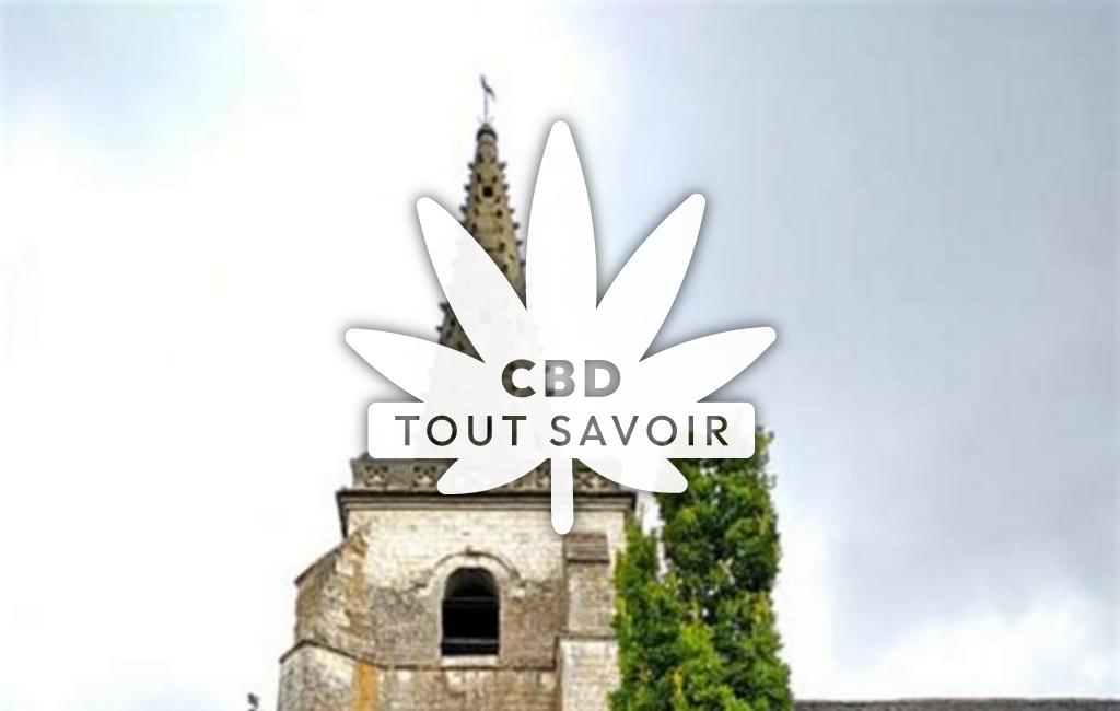 Village à Boubers-sur-Canche avec feuille Cannabis CBD