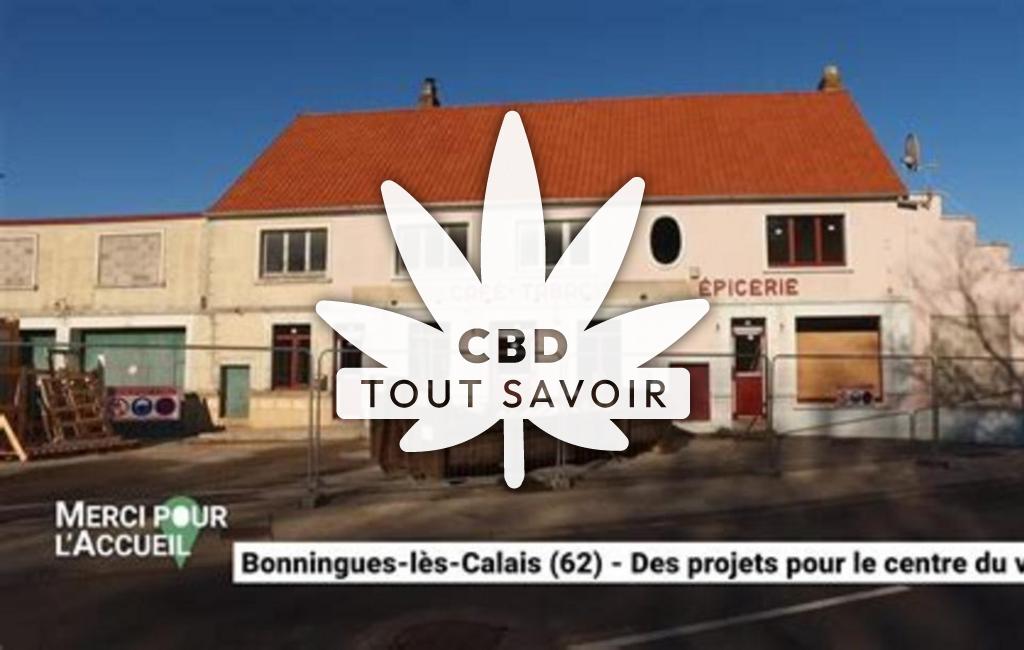 Village à Bonningues-les-Calais avec feuille Cannabis CBD
