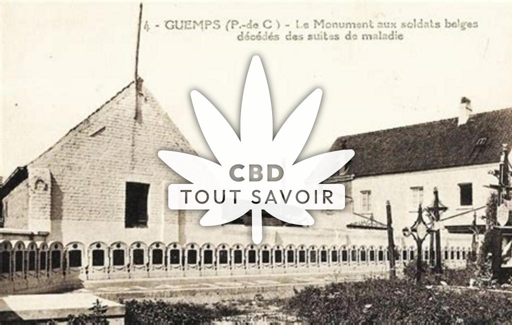 Village à Guemps avec feuille Cannabis CBD