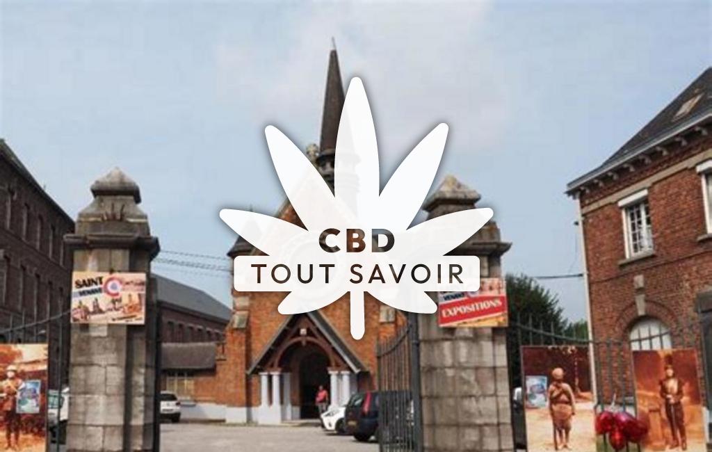 Village à Aubrometz avec feuille Cannabis CBD